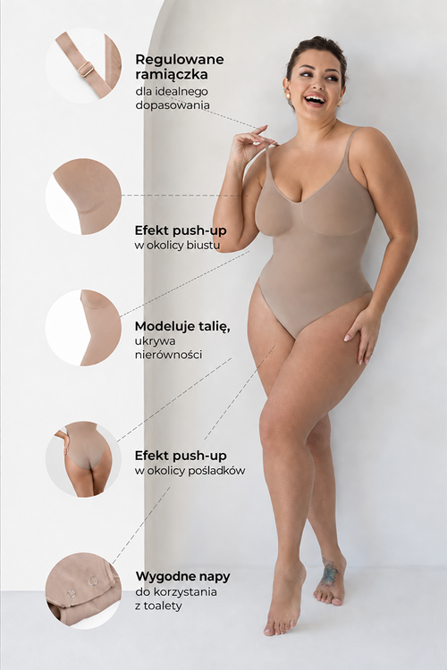 Bezszwowe body modelujące Hugmi